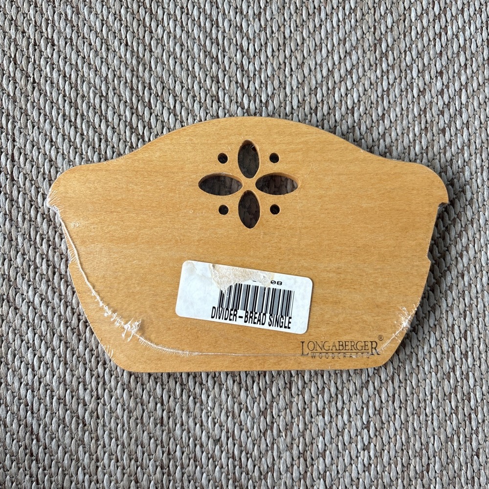Longaberger  Woodcrafts Bread Basket Wooden Single Divider 50008 Brand New